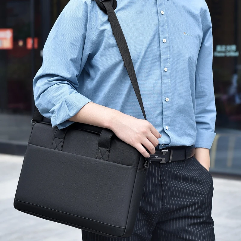 Fashion Trendy Men's Business Shoulder Bag High-end Female Commuting Portable 15.6 Inch Laptop Bag Waterproof Briefcase Women