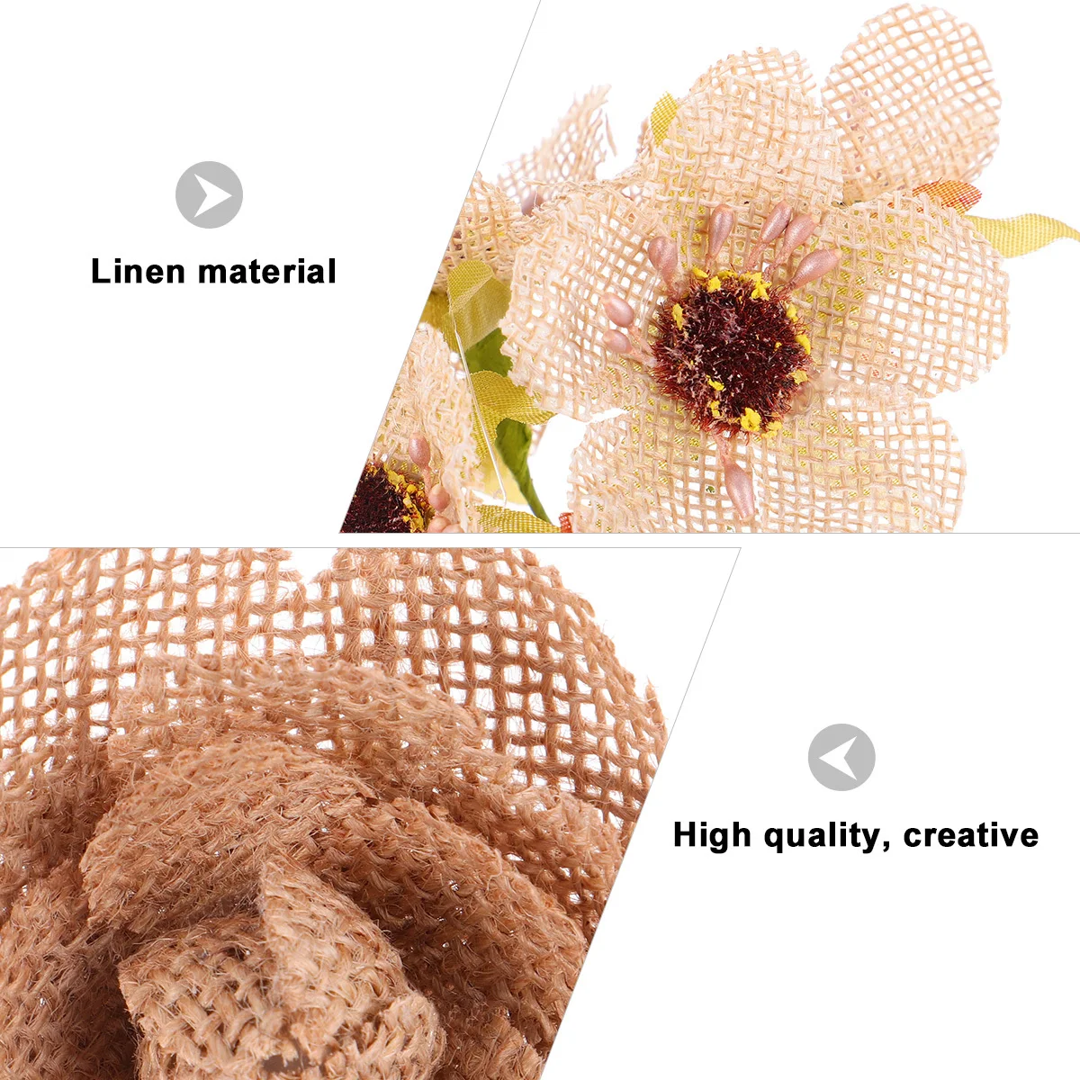 

20Pcs Burlap Flowers Handmade Rustic Rose Set Linen Flowers Christmas Wedding Party Decoration DIY Wedding Burlap Decorations