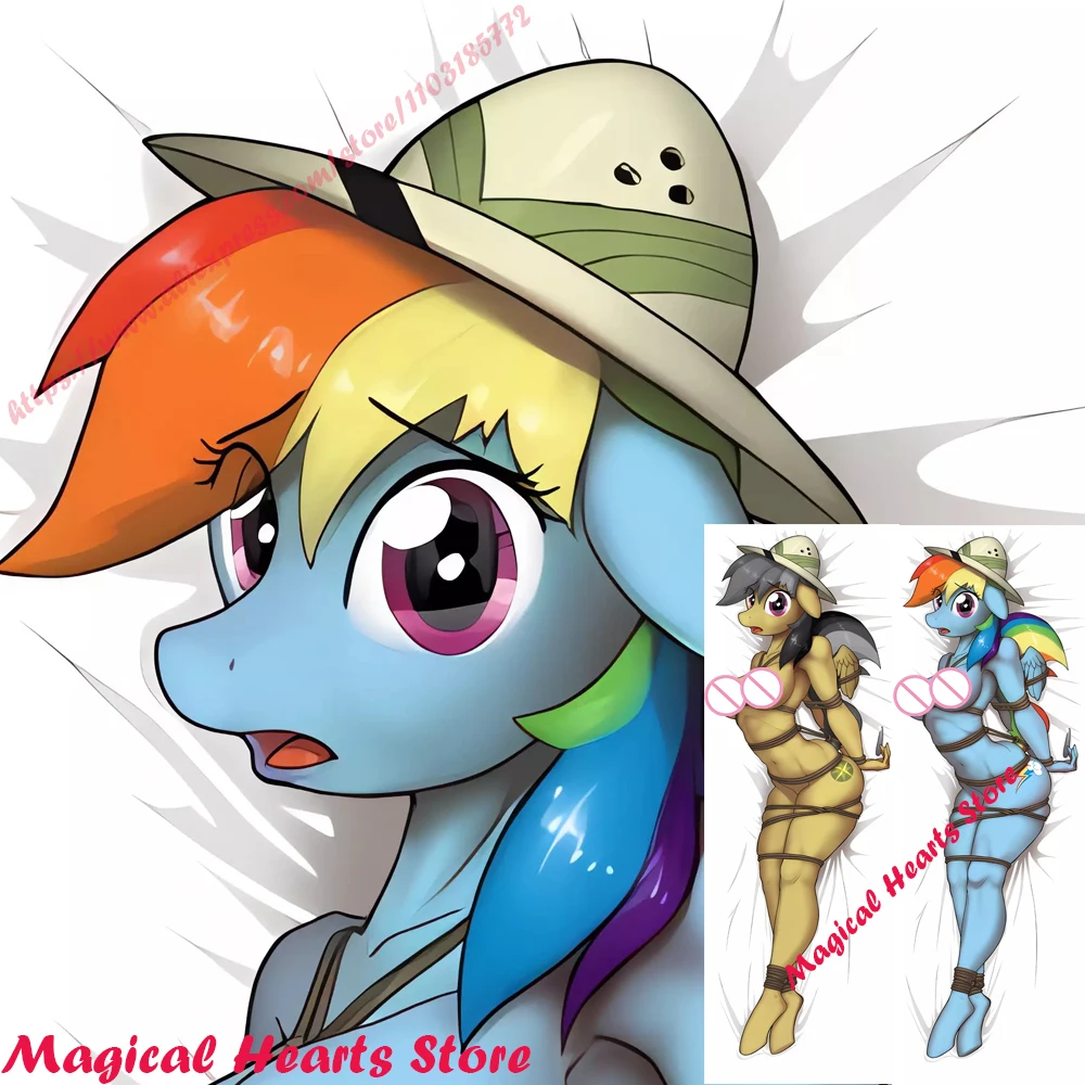 

Двусторонняя наволочка Dakimakura Rainbow little Pony, наволочка для подушки в натуральную величину