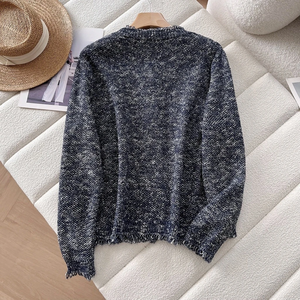 Cárdigan de lana de estilo coreano para mujer, suéter con bolso Tuyere francés para principios de otoño, ropa superior de moda al por mayor