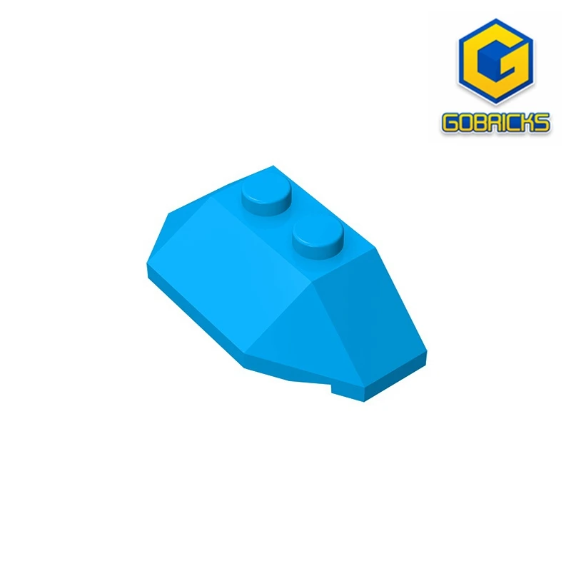 MOC PARTS GDS-756 ROOF TILE 4X2 W. ANGL./SL.BOT. compatible with lego 47759 children's toys Assembles Building Blocks Technical