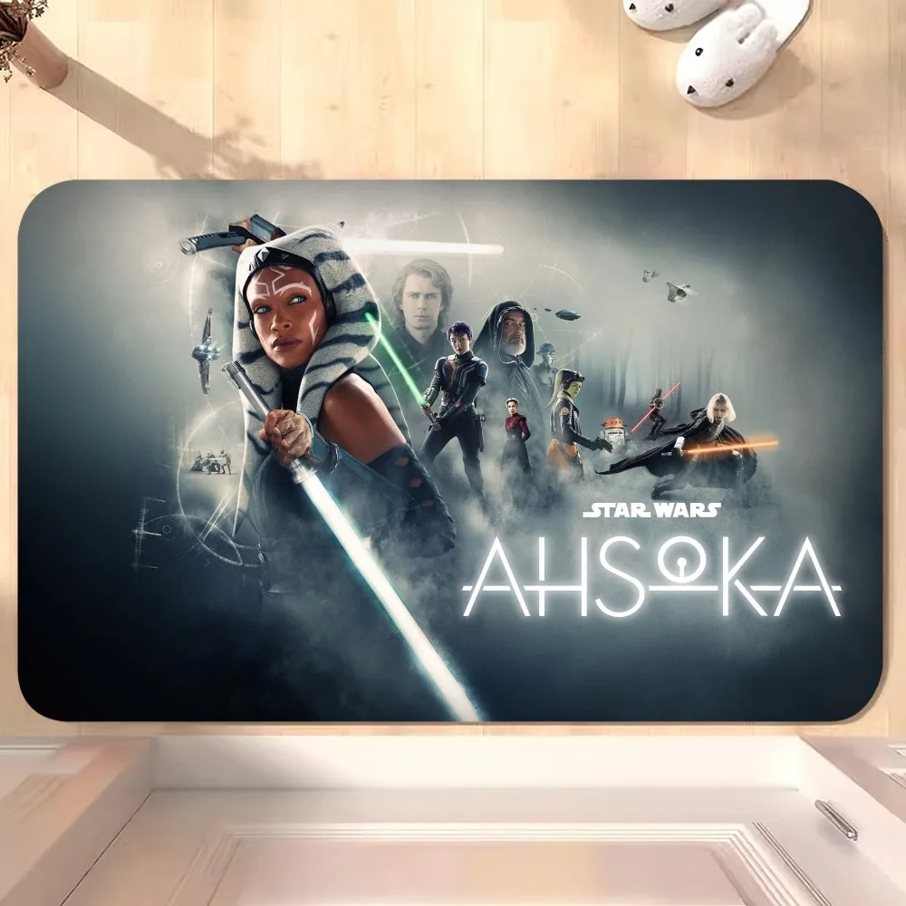 MINISO S-Star W-Wars A-Ahsoka D Floor Mat Bedroom Kitchen Door Bath House Super Absorbent Foot Non-slip