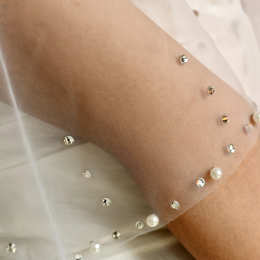 Xale de noiva com miçangas, bonés de pérolas, bolero feminino, roupas de casamento, acessórios de casamento, adereços para festa de casamento