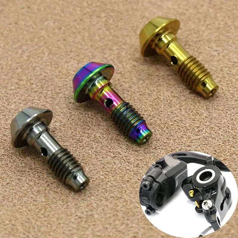 2 قطعة سبائك التيتانيوم دراجة خمسة أسلاك الجسم المسمار النفط الفرامل استبدال الملحقات ل Magura الألوان المبهرة