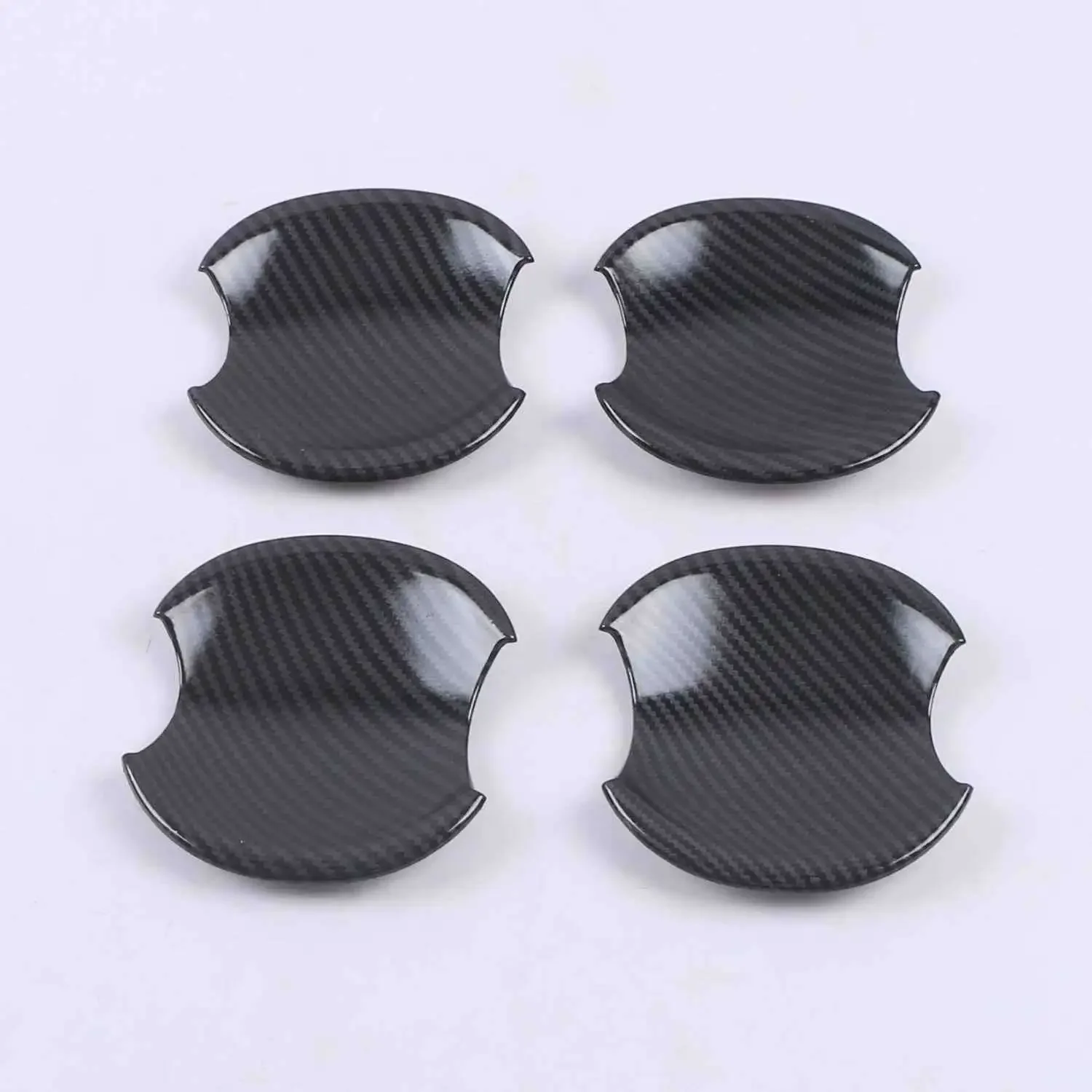 

Door Handle Bowl Cover Cup Cavity Trim For 2006-2011 Honda Civic Carbon Fiber Sedan 4-Door 4pcs