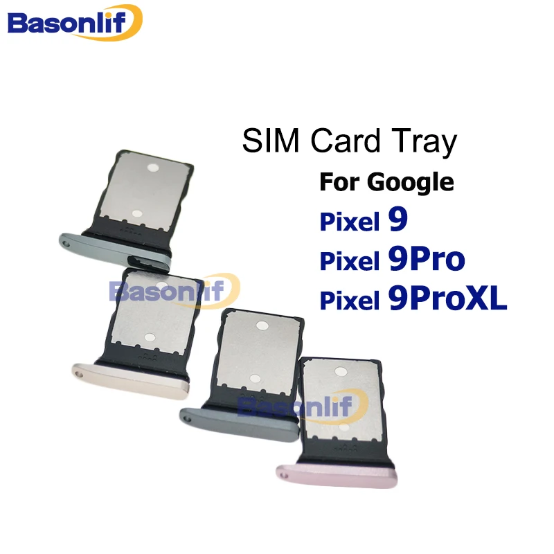 Basonlif Obsidian Porcelain Hazel Sim Card SIM Tray Holder For Google Pixel 9 9Pro XL 9 PRO Replacement Parts