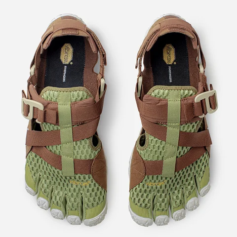 Chaussures Vibram FiveFingers Summer Hollow à cinq doigts pour femmes, double sangle réglable, semelle absorbant les chocs, pour la plage, la plongée en apnée, le camping, chaussures de sport multifonctionnelles