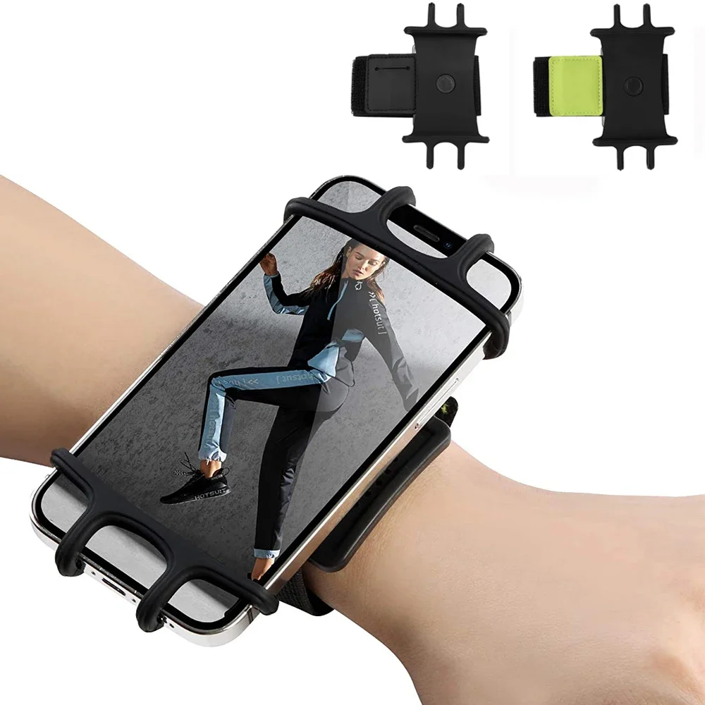 

360°Rotation Mobile Cellphones Universal Wrist Phone Holder Stand Cradle Wristband Outdoor Gym Running Suitable for Mobile Phone