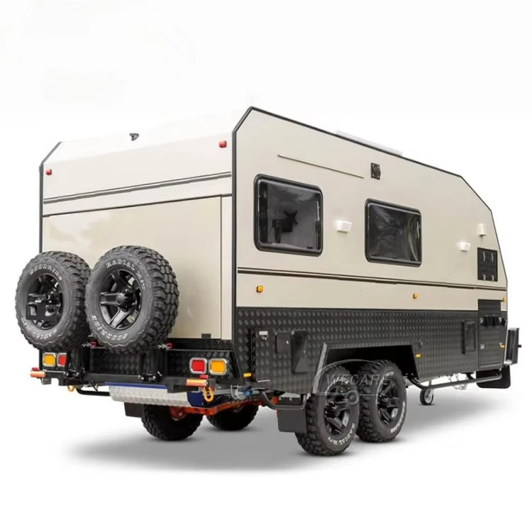A-Frame Coupler off Road Camper Trailer Aluminum Camping Kitchen 4x4 Camper Trailer caravan with Solar Trailer
