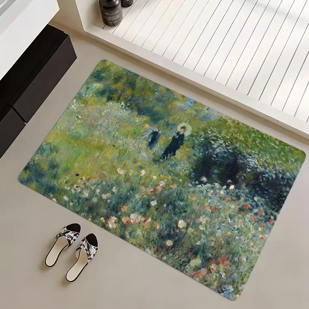 Floor Mat Diatomite Bath Mat, Quick Dry, Absorbent, Multi-Scene Mat Art Pierre-Auguste Renoir