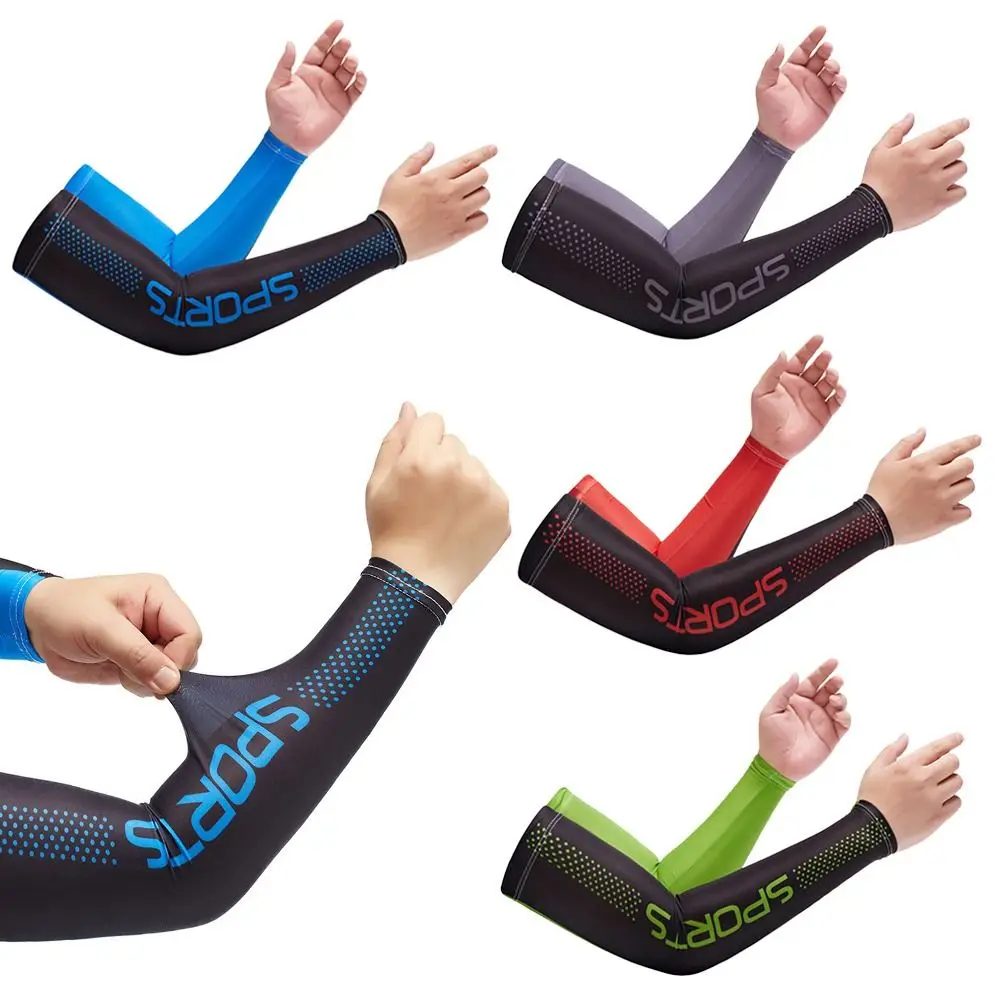 Nowe 2 szt. Chłodzące rękawy naramienne pokrywa mężczyźni sport bieganie UV ochrona przed słońcem Outdoor Fishing rękawy rowerowe