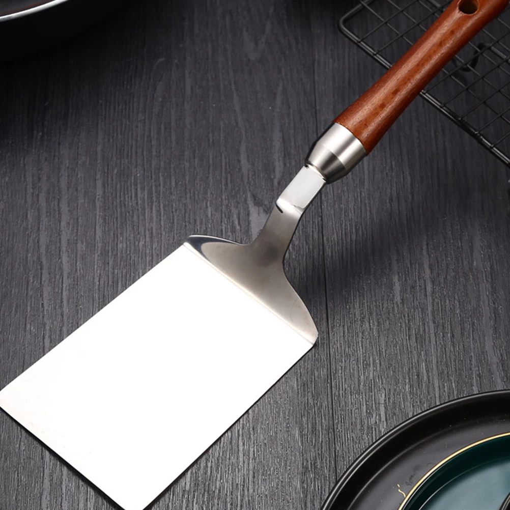 

Stainless Steel Pizza Shovel Ergonomic Non-Slip Handle Multi-Function Grill Shovel For Steak Teppanyaki Pancake