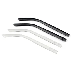 1pair Plastic Glasses Temple Tip Eyeglasses Leg Eyeware Accessoreis Rectangle Hole Shiny Black Clear Color 3020