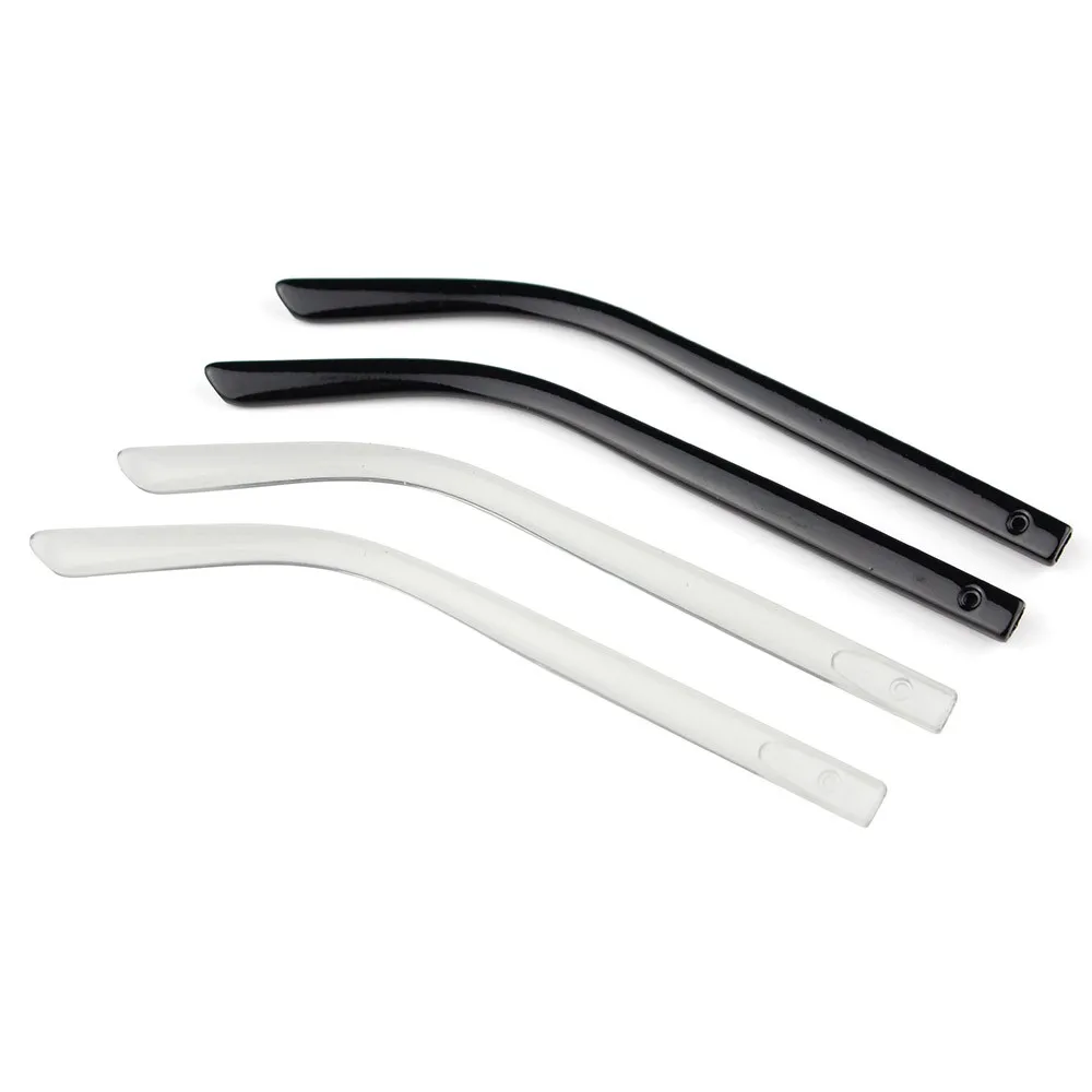 Plastikowe okulary korekcyjne, 1 para, końcówki okularowe, akcesoria do okularów, prostokątny otwór, błyszczący, czarny, jasny kolor, 3020