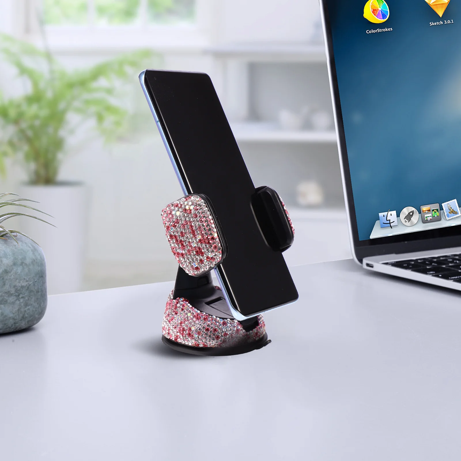 

Car Phone Mount Holder For 4.0-6.4 Inch Devices 360 Degree Adjustable Dashboard Windshield Air Vent Phone Stand Vehicle Mounted