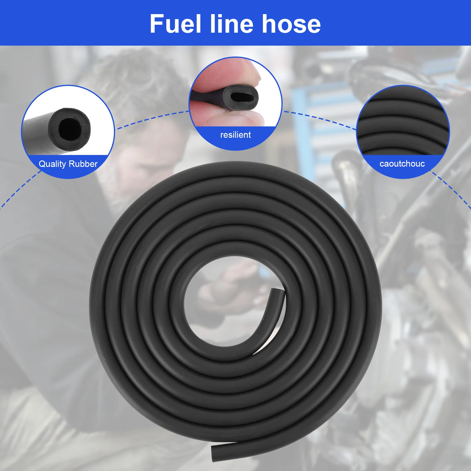 Gas Inline Fuel Suit with for Spring Clips Motorcycle Gasoline Hose Kit Wear Resist for Car Motorcycle Oil Lawn Mower Filter