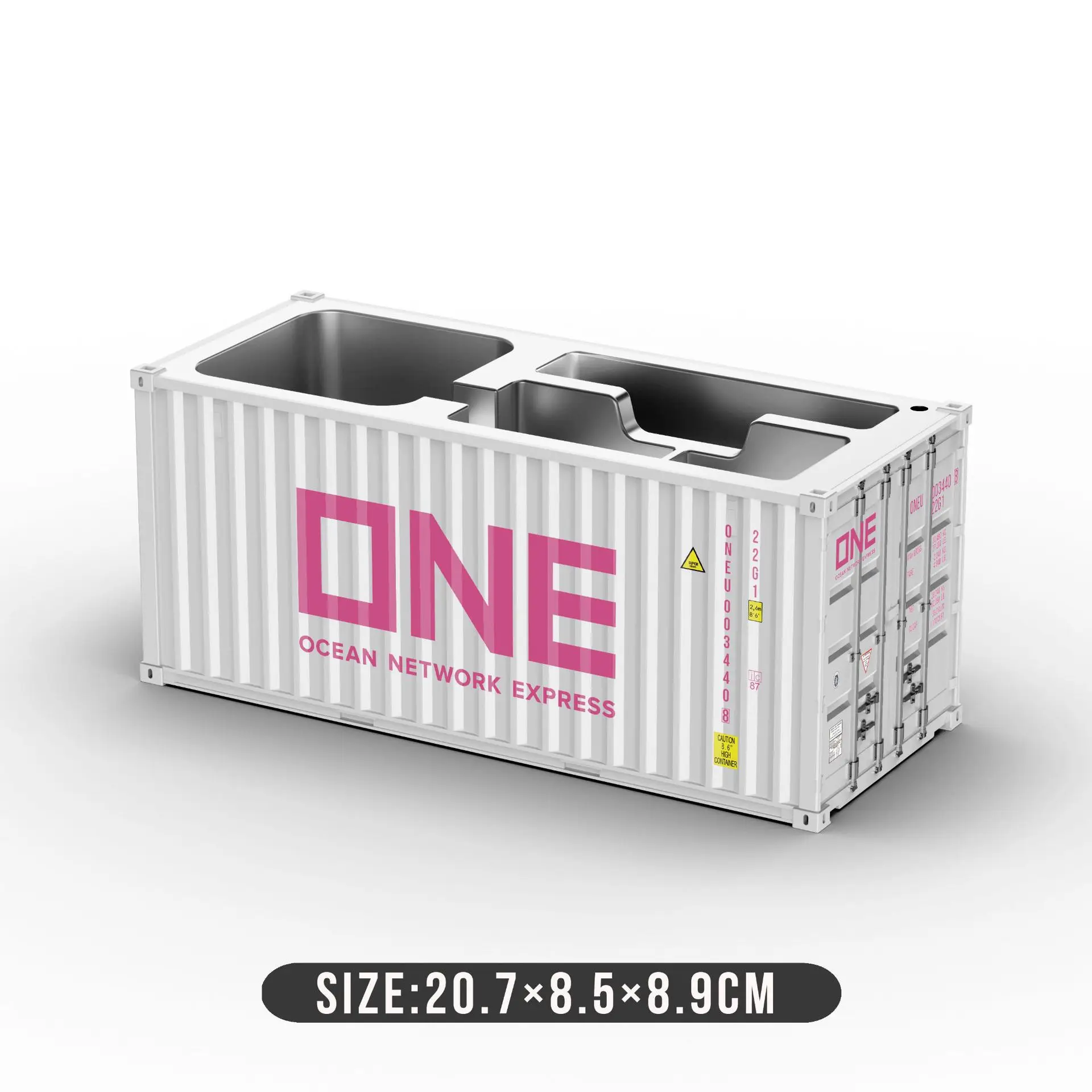 Minimalist Container Model Desk Decoration Small Multi-functional Office Desk Pen Holder Storage Gift Box with Printed Text