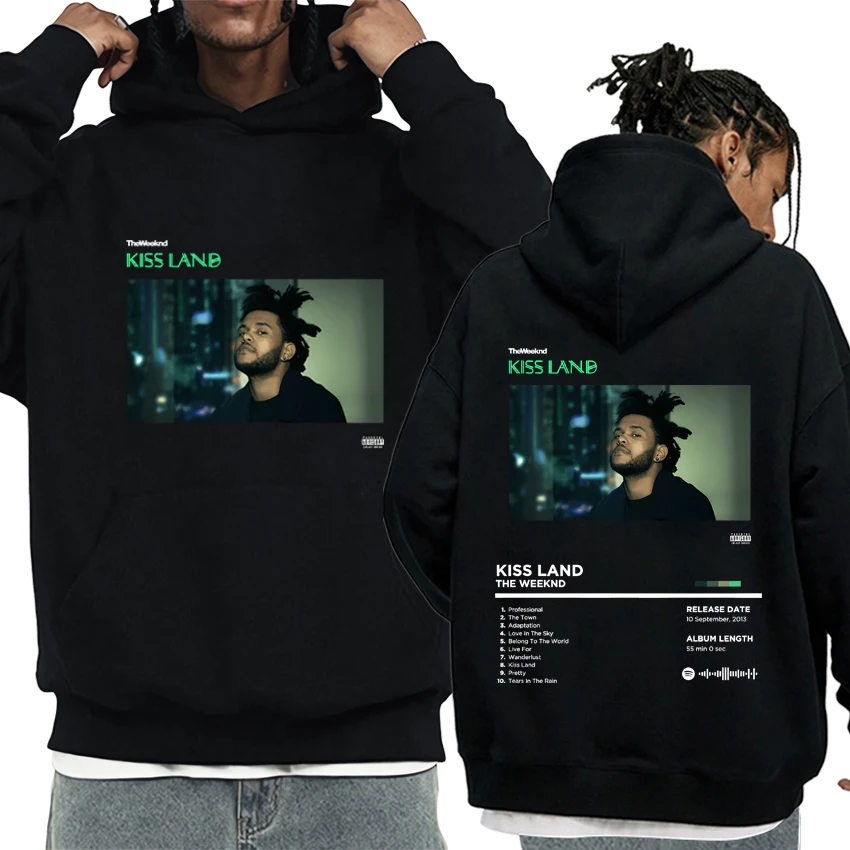 

The Weeknd Hip Hop Album Cover Graphics black Hoodie Men Women vintage Casual streetwear Unisex Fleece Long sleeve Sweatshirt