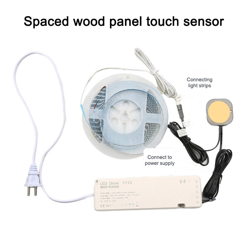 Interruptor de Sensor de atenuación táctil inteligente para armario, luz LED de penetración Invisible de 25mm, DC12-24V de vidrio acrílico de madera, FHS-02A/B