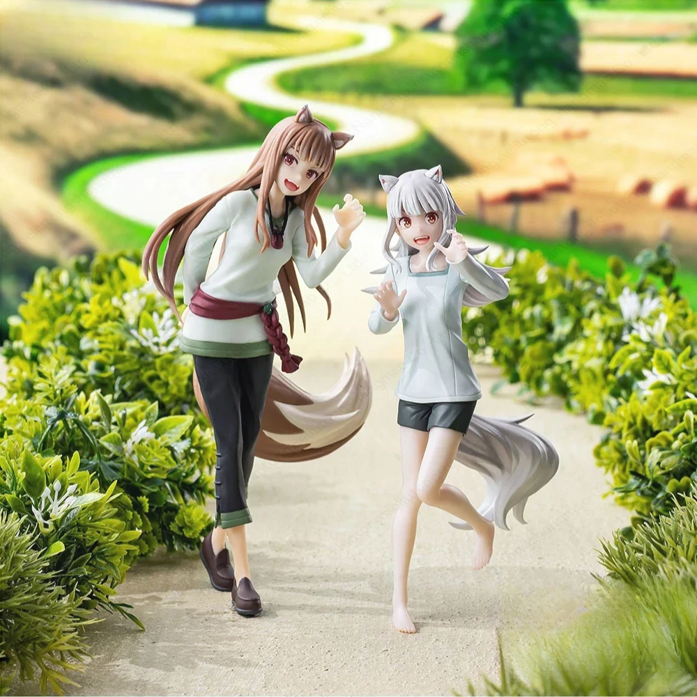 

In Stock Original Sega Desktop X Decorate Collections Spice and Wolf Myuri Holo Anime Kawaii Mother Daughter Figures Model Toys