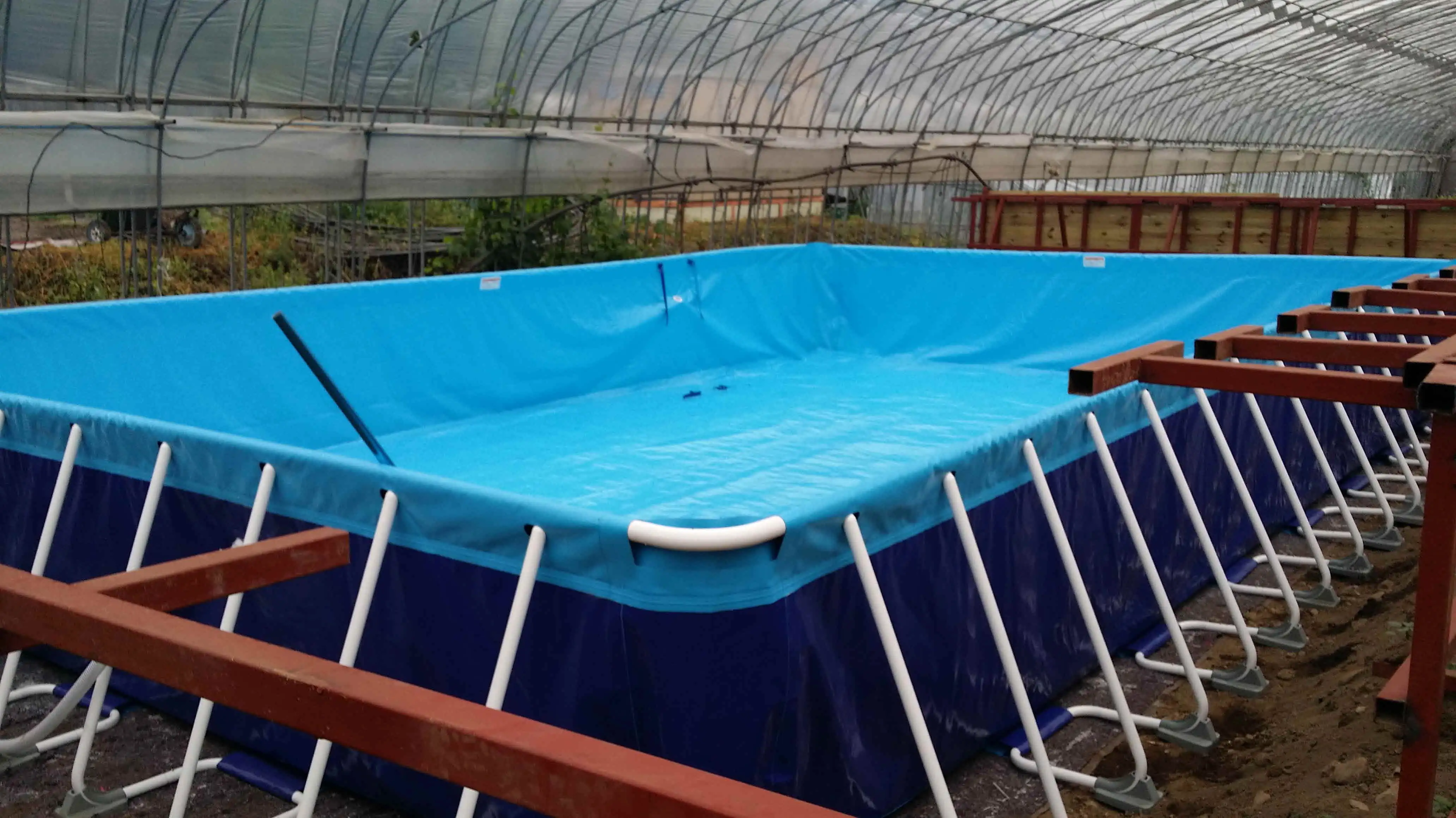 

Large Outdoor Above Ground Mobile Bracket Inflatable Mobile Metal Frame Swimming Pool Can Be Customized