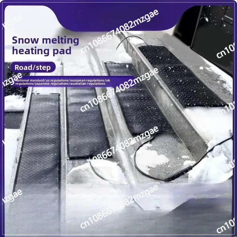 سجادات ذوبان الثلج الساخنة، حصيرة تسخين غير قابلة للانزلاق، حصيرة ذوبان الثلج والثلج في الشتاء للسلالم الخارجية والخطوات والممرات #3