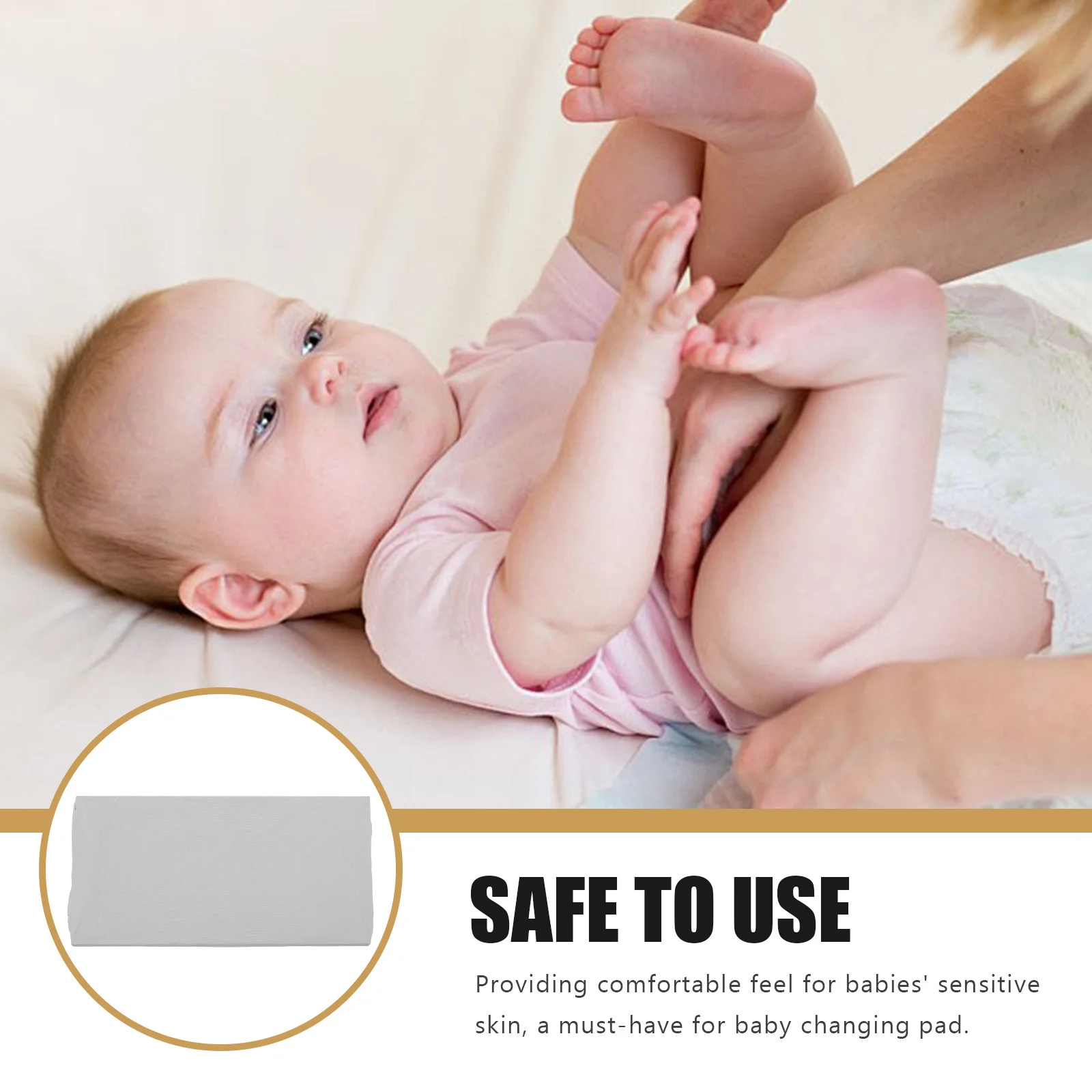 

Washable Detachable Diaper Changing Pad Cover Cotton Stretchy Reusable Changing Table Protector Crib Mattress