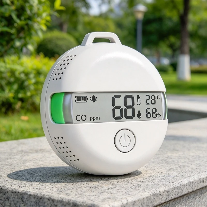 3 in 1 Carbon Monoxide Detector CO Portable Outdoor Temperature Humidity CO2 Air Quality Monitor Gas Tester Home Indoor