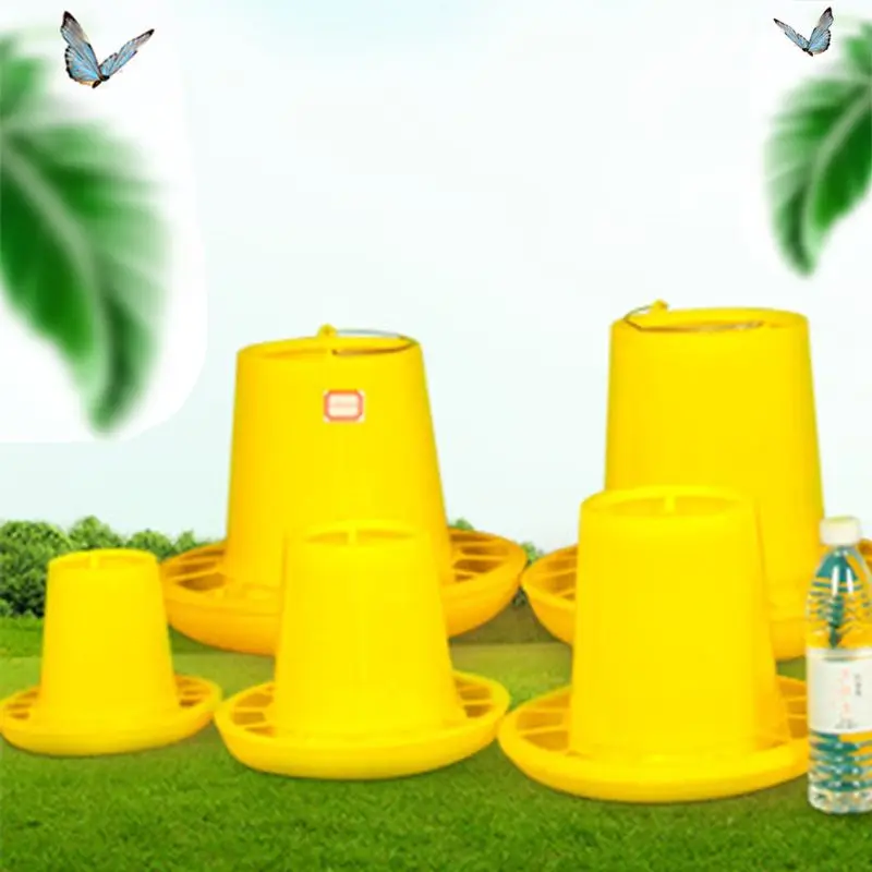 Dispensador alimentos automático alimentación pollo F92B para alimentos para aves corral múltiples pollitos a vez