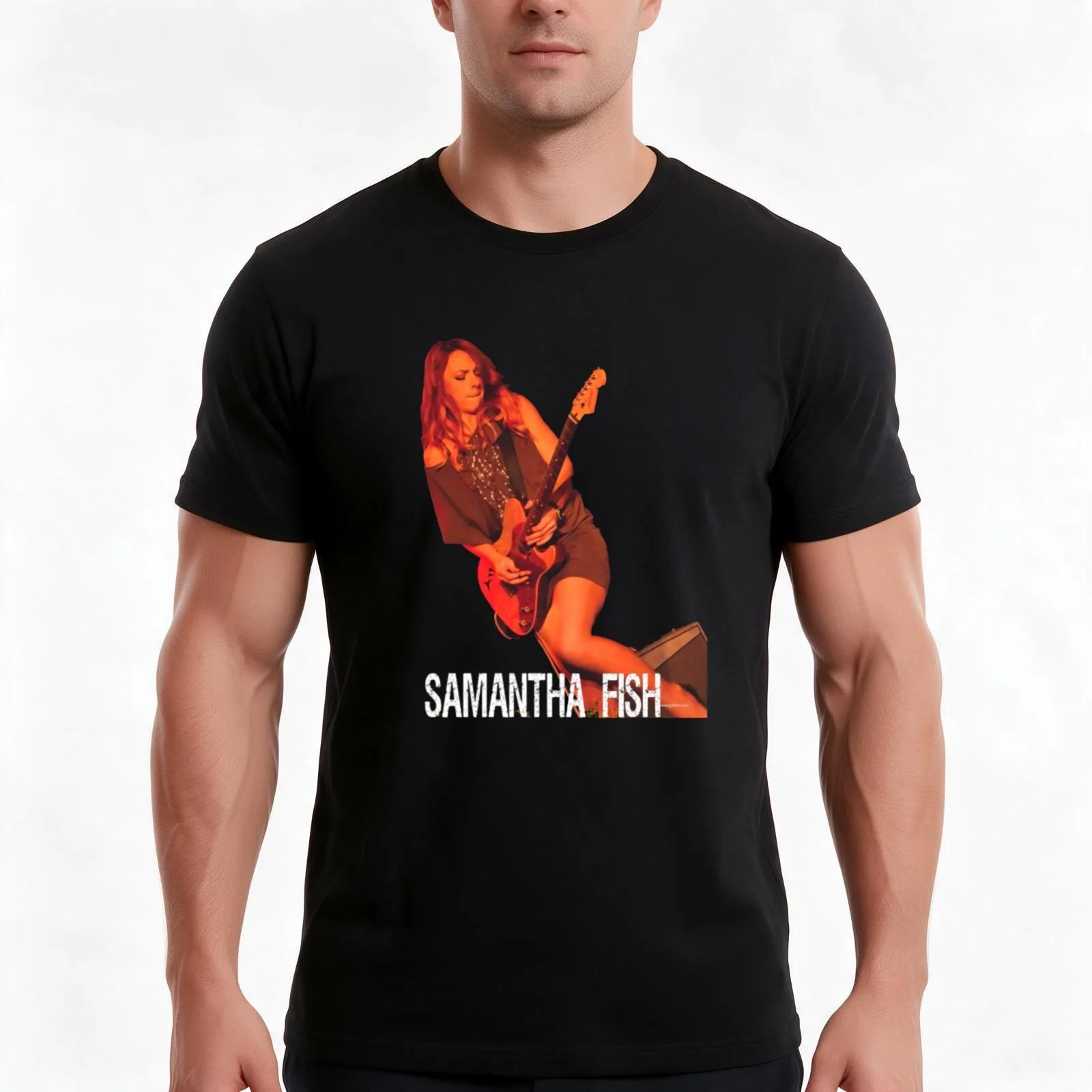 SAMANTHA FISH MUSIC ARTWORK T-Shirt Summer Casual Cotton Tee Oversized Streetwear Tops Vintage Graphic Print 100% Cotton