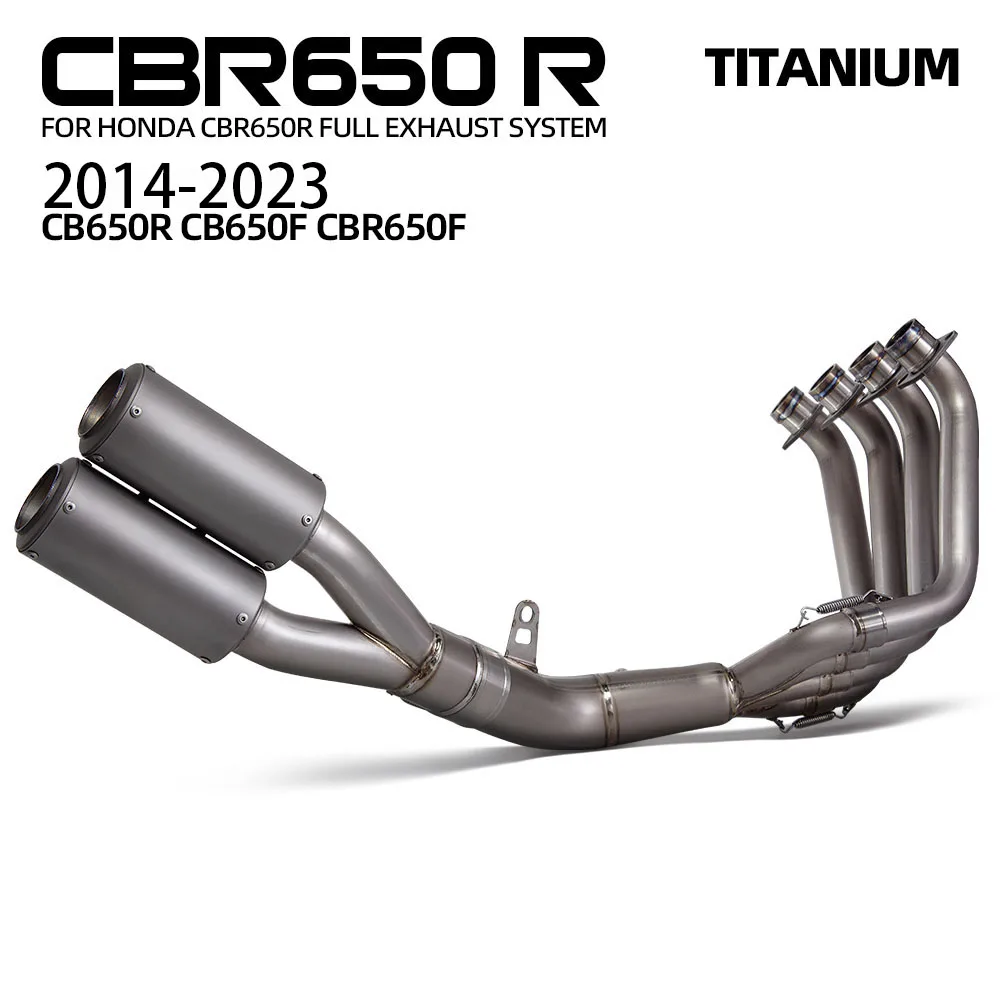 

Для мотоциклов Honda CBR650R CB650R CBR650F CB650F 2014-2023: Полная выхлопная система, передняя труба, глушитель Project Muffler