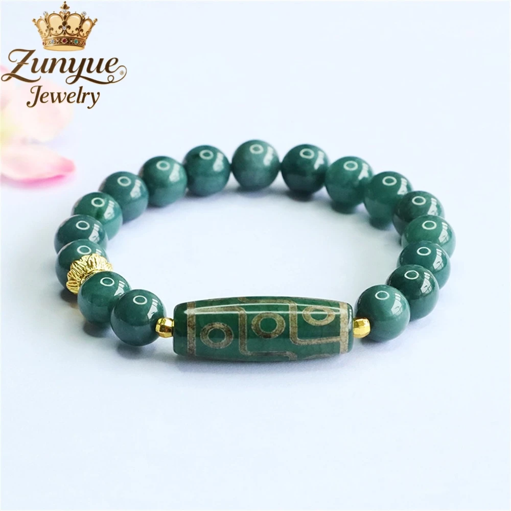 

Natural Blue Water Jadeite Nine-Eyed Sky Pearl Agate Bracelet Luxury Quality Jewelry Fashion Jewelry Exquisite Charms Popular