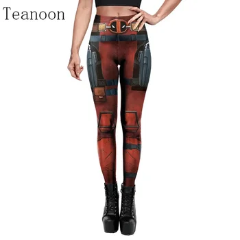 بنطال ديدبول بنطال سفلي مطبوع للرجال والنساء ، بنطال ضيق تنكري ، بنطال ضيق نسائي ، ملابس قوطية ، فيلم ، جديد ،