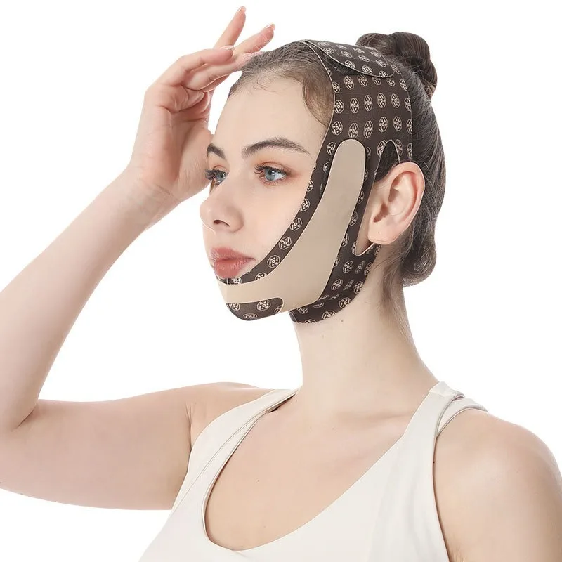 ผ้าพันหน้ากระชับรูปหน้าแบบใช้ซ้ำได้ สายรัดหน้าวีไลน์ สำหรับผู้หญิง ยกกระชับคางและแก้ม สายรัดนวดหน้า อุปกรณ์ดูแลผิวหน้าเพื่อความงาม