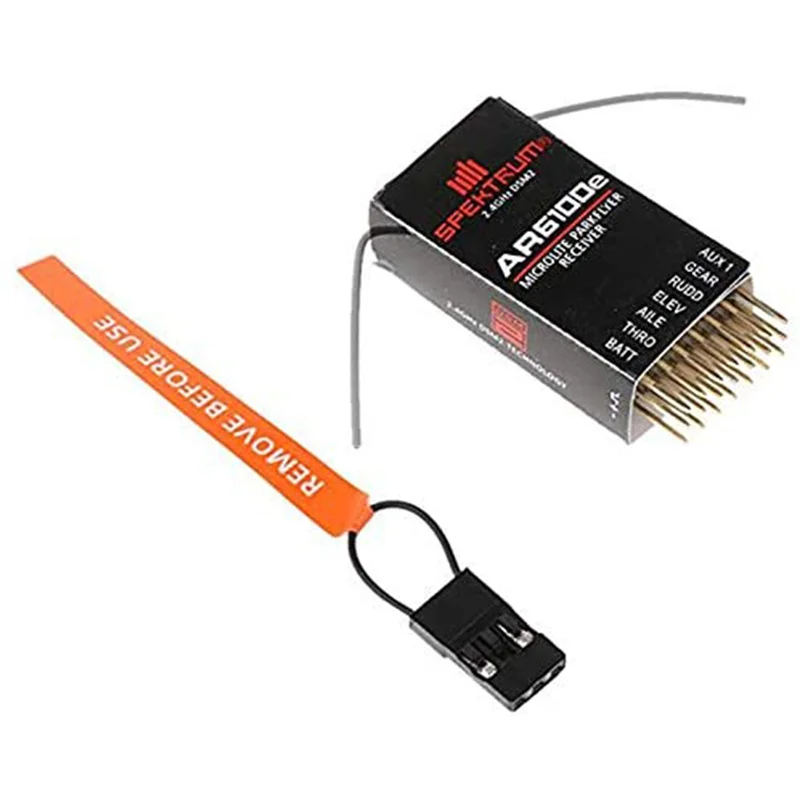 DSM2 6CH 2.4GHz AR6100E Receiver Compatible with SPEKTRUM DX6i DX7 DX8 DX18 JR for RC Helicopter Airplane Drone Model