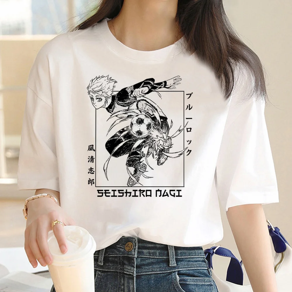 Blue Lock t-shirts women anime Tee girl Japanese anime graphic clothes