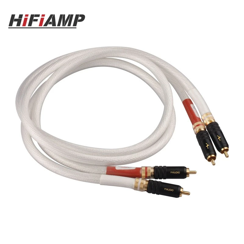 

HiFiAMP пара 0,75 м/2,46 фута 1 м/3,3 фута 1,5 м/4,9 фута YYAUDIO двойной RCA монокристаллические медные аудиокабели с посеребренными проводами