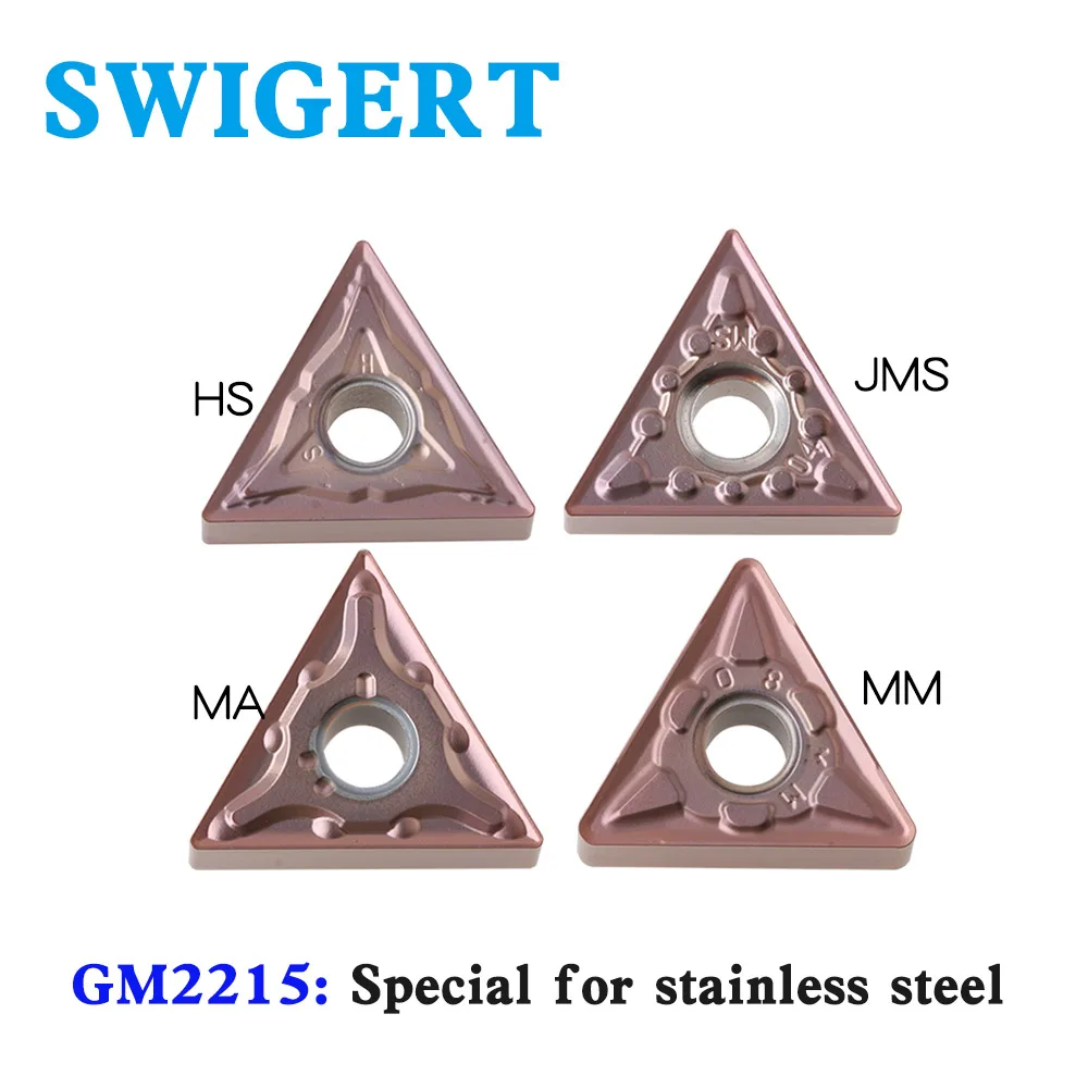 SWIGERT High quality NC blade TNMG160404-MM JMS HS MA GM2215 Special stainless steel Cemented carbide Numerical control blade