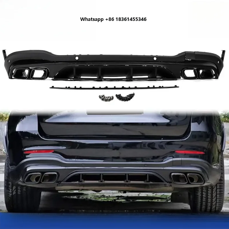 

Rear Bumper Diffuser Lip With Tailpipe Fits GLC X253 GLC43 GLC300 GLC350e GLC63 2020+