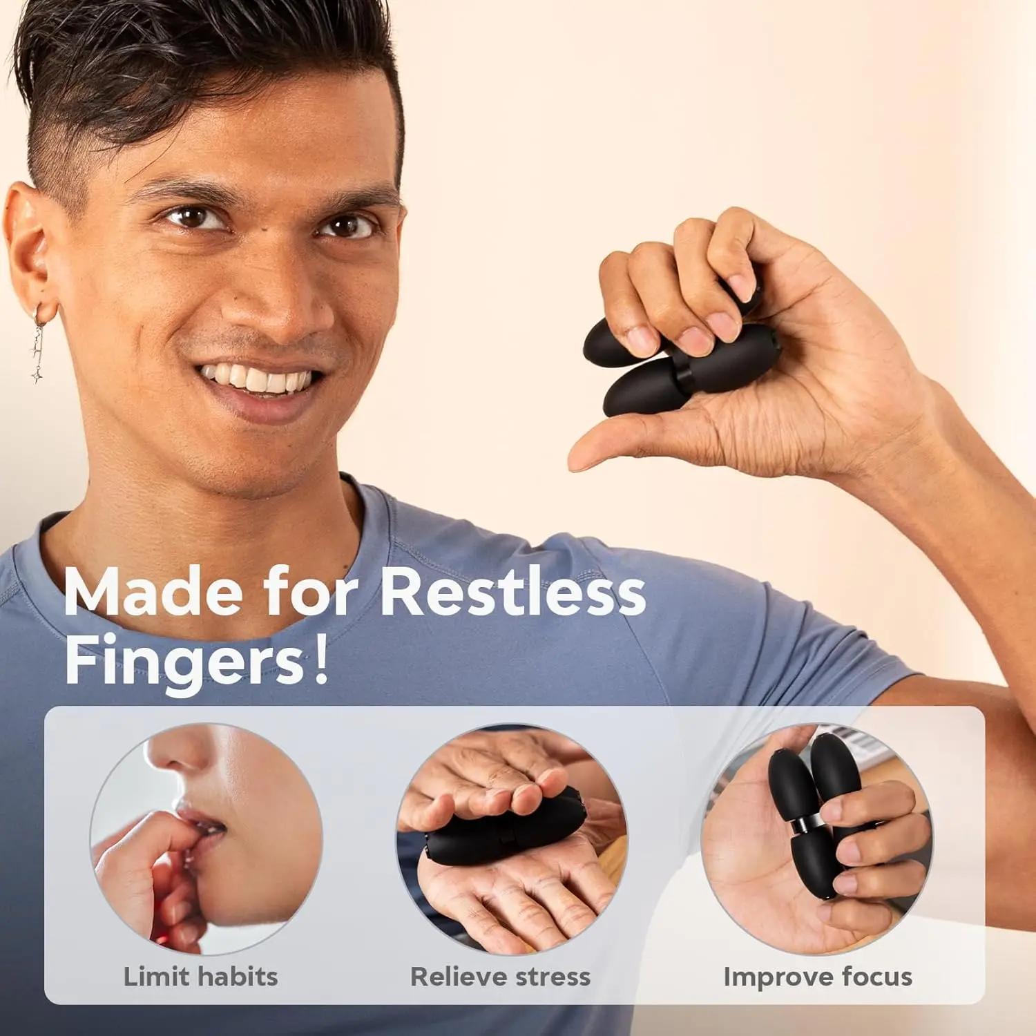 Handheld Fidget Roller Toy for Adults - Stress Relief, Focus Aid, Portable Design