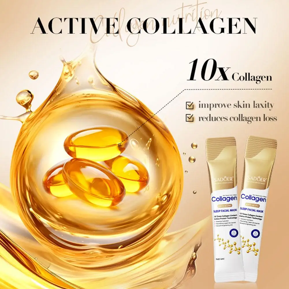 Collagen Face Mask Moisturizing Firming Hydrating Brightening Sheet Skincare Mask Care Face Facial Skin Masks U3C9