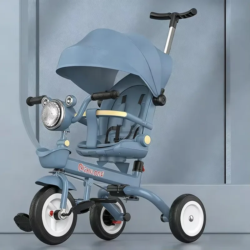 Airo Stock Wholesale Children's Tricycle Multi-function Folding Infant Toddler Sitting Lying Music Stroller Bicycle view 6