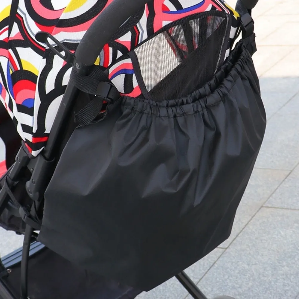 Oxford Fabric Stroller Hanging Bag Multifunctional Large Capacity Stroller Storage Organizer Portable Solid Color