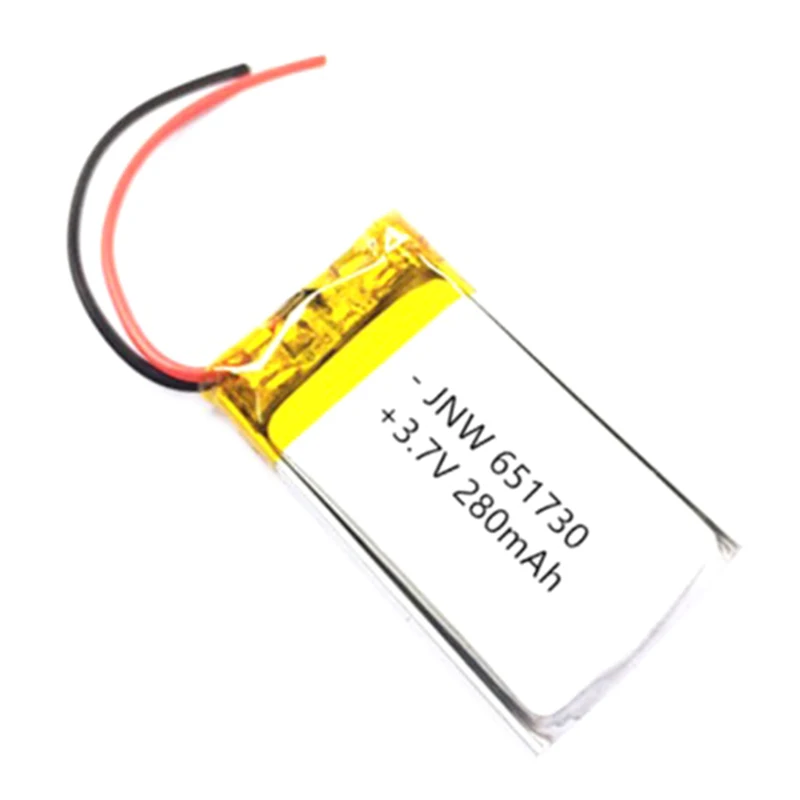 Batteria ai polimeri di litio da 3,7 V 651730   280 MAH piccoli giocattoli MP3 MP4 Navigazione GPS alimentazione mobile DVR