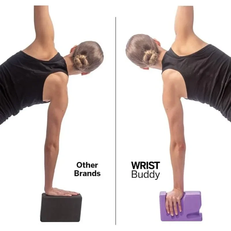 Yoga Blocks 2 Pack | Reduces and Prevents Wrist Pain, Enhances Comfort Stability and Grip Strength on the