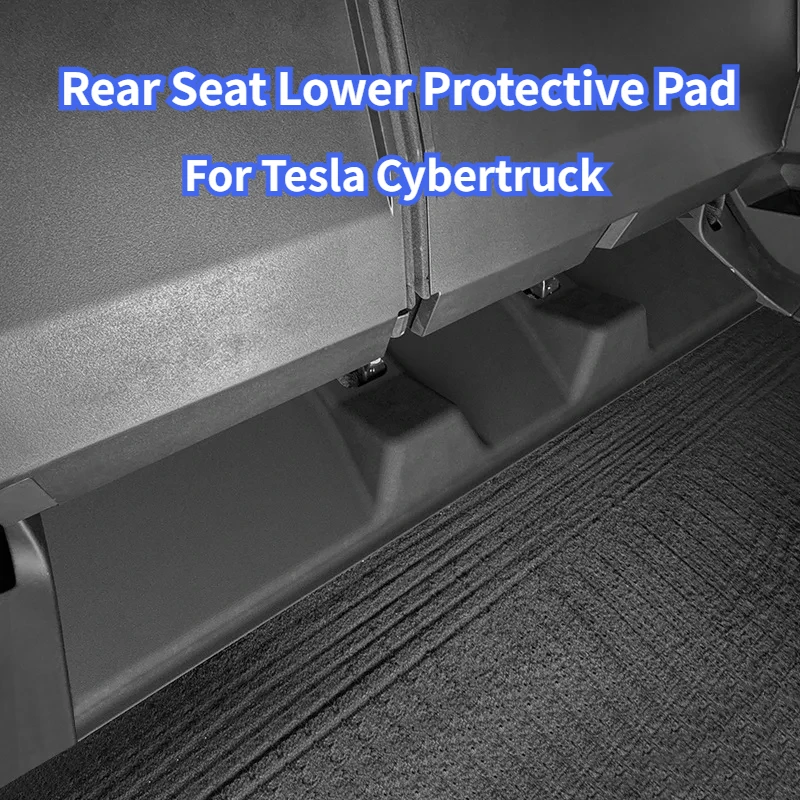 For Tesla Cybertruck Rear Seat Lower Protective Pad Rear Seat Anti-kick Pads TPE Protective Plate Car Pickup Accessories 2025