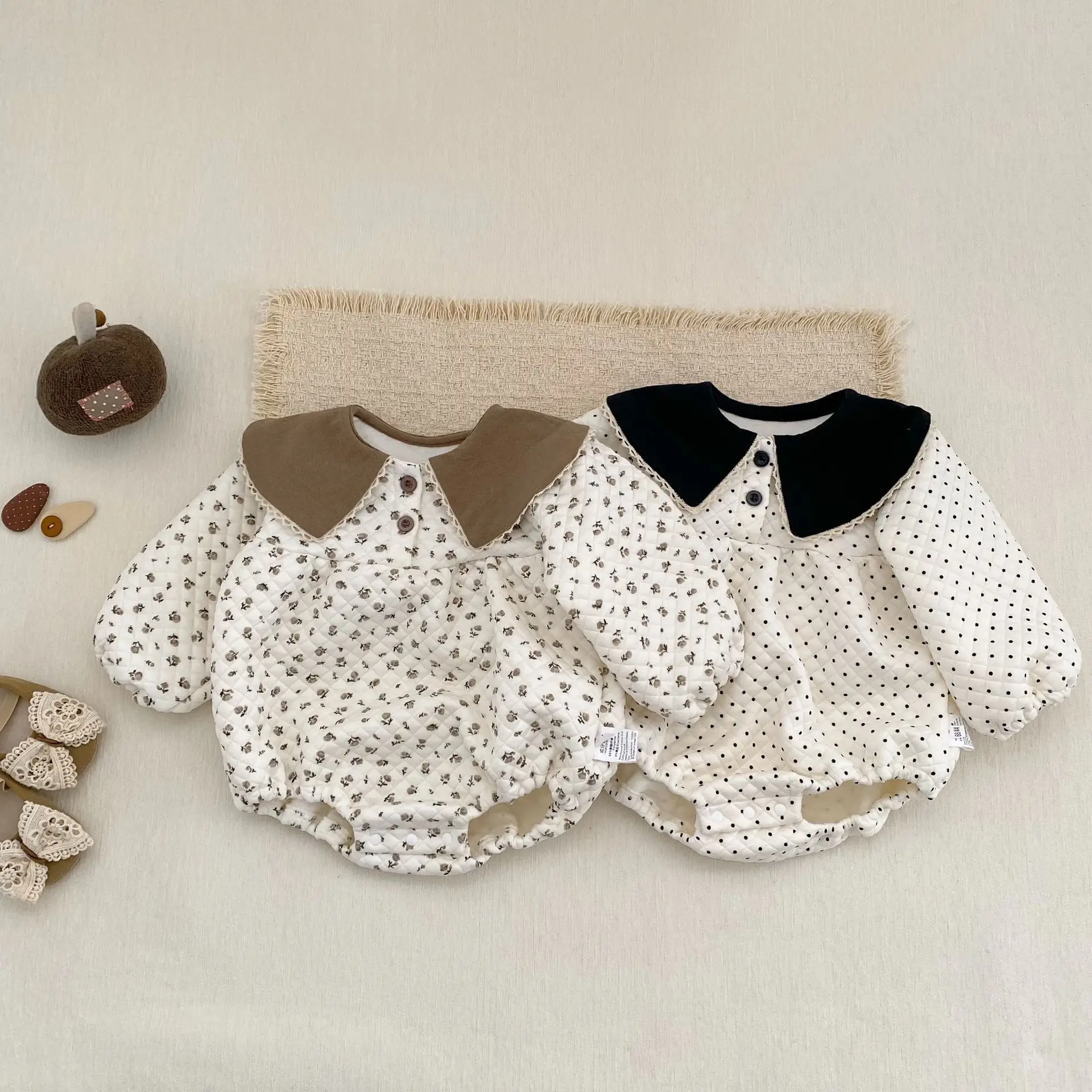 Baby Girl's Clothes Are Super Cute and Cute, Long Sleeved, Wrapped in Farts, Baby's Spring and Autumn Jumpsuit, Spring Outfit