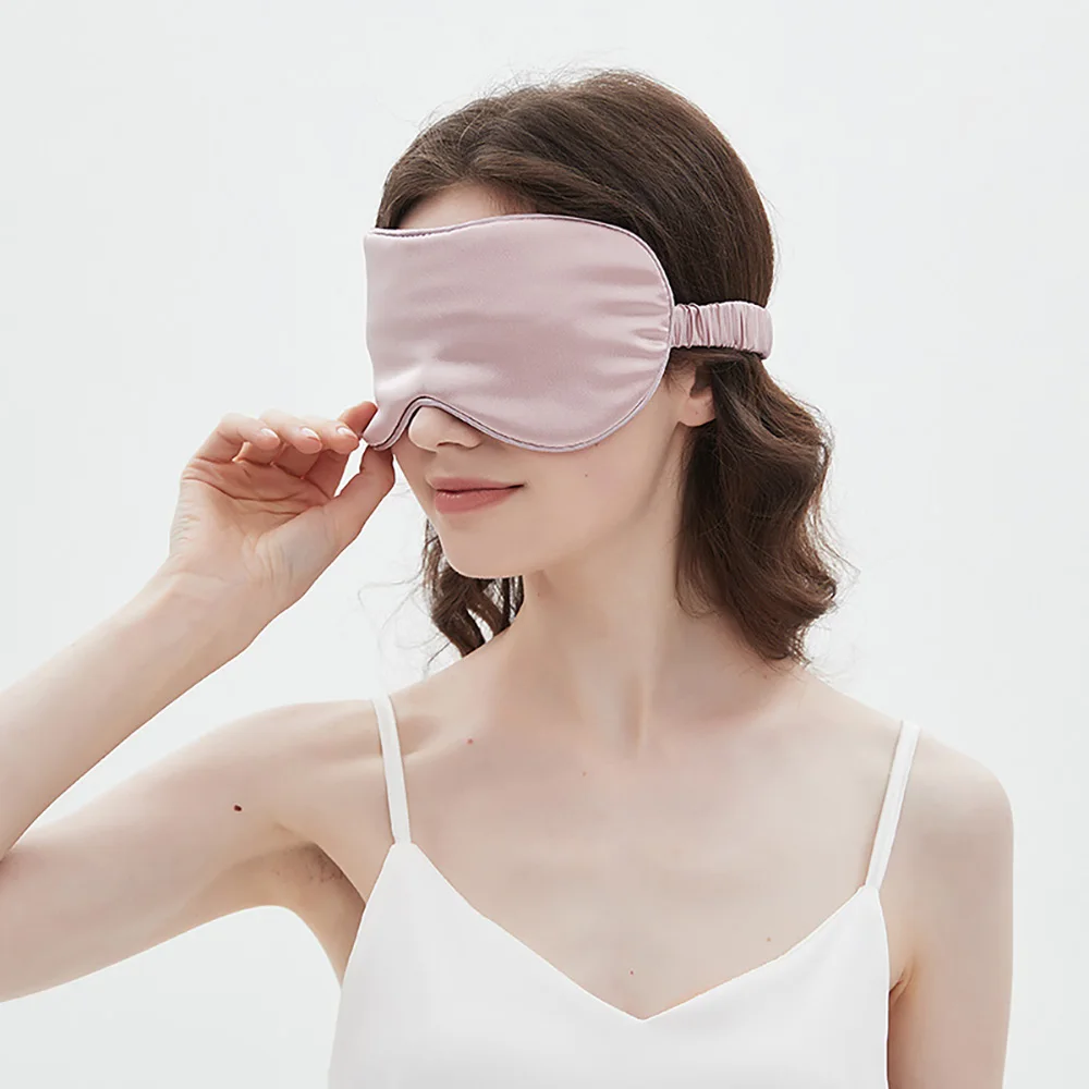 Schlafmaske aus 100 % Maulbeerseide für Männer und Frauen, Augenabdeckung, große Augenbinde für Total Blackout, Größe 20 x 8,5 cm – Detail 7