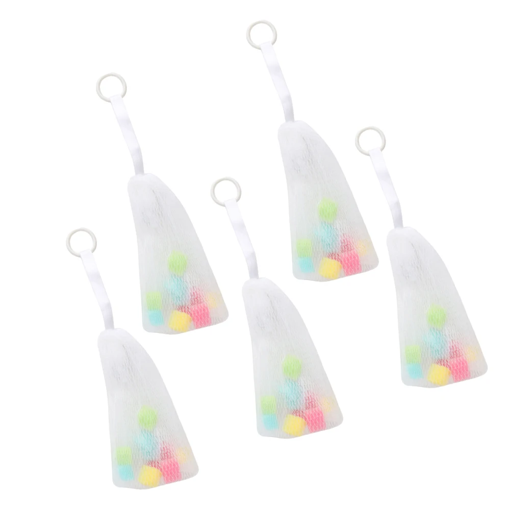 5 шт. пенящаяся сетка для мыла, пузырчатый мешок с подвесным дизайном, губка для изготовления пены, очищающее средство, аксессуар для ванны, пузырчающее пенное мыло