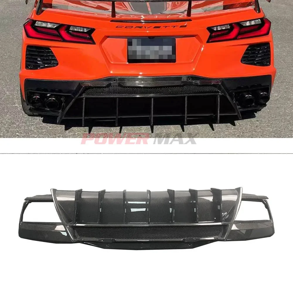 Carbon Fiber Rear Diffuser For Corvette C8 2019+  Rear Bumper